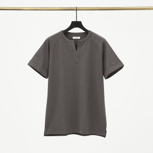 5351プール・オム（5351POUR LES HOMMES）/【BLANC】スラッシュ ラグラン 半袖 Tシャツ