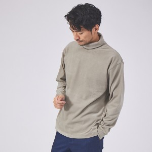 アバハウス（ABAHOUSE）/起毛 スムース モックネック 長袖 Ｔシャツ