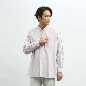 アバハウス（ABAHOUSE）/【Individualized shirts】別注 / ストライプ バンドカラー