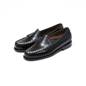 ローファー | 11010H LARSON / BLACK & WHITE (LEATHER SOLE