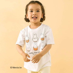 スラップスリップ（SLAP SLIP）/【miffyコラボアイテム】ミッフィーおばけミッフィープリントパッチ刺しゅう半袖Tシャツ (80〜1