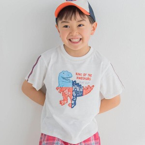 スラップスリップ（SLAP SLIP）/バンダナプリント恐竜パッチ半袖Tシャツ(80~130cm)