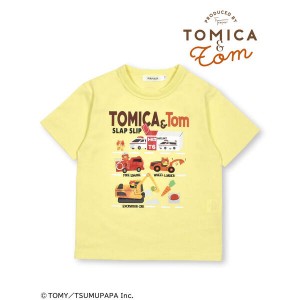 スラップスリップ（SLAP SLIP）/【トミカとトム×SLAPSLIPコラボアイテム】はたらくくるま図鑑風Tシャツ(80~120cm)