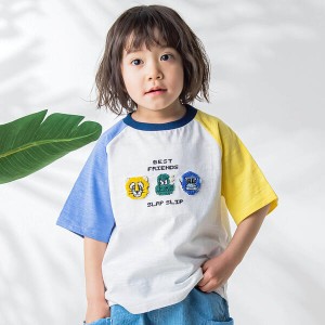 スラップスリップ（SLAP SLIP）/最強メンバーサガラ刺しゅうラグランスリーブTシャツ(80~120cm)