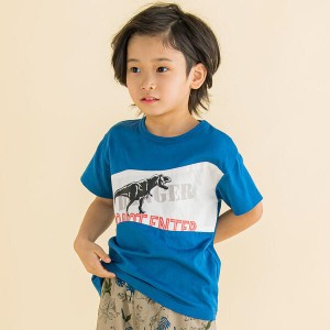 ワスク/恐竜パッチ天竺Tシャツ(100~160cm)