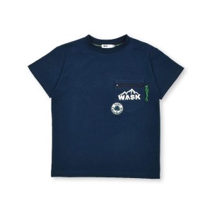 ワスク（WASK）/【速乾】キャンプワッペンアウトドア天竺Tシャツ(100~160cm)