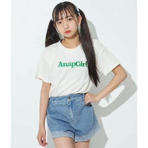 アナップキッズ＆ガール（ANAP KIDS&GiRL）/カラー刺繍ロゴTシャツ