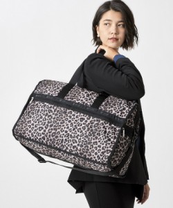 LeSportsac レスポートサック ボストンバッグ 旅行バッグ ヒョウ柄最大