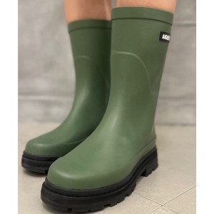 エーグル（AIGLE）/チャンキーヒール ミッドレインラバーブーツ