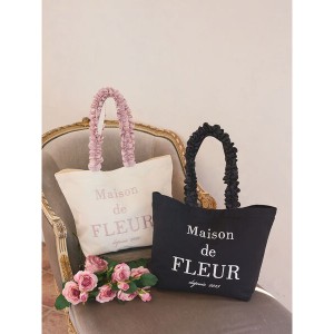 メゾン ド フルール（Maison de FLEUR）/オーガニックコットンフリルハンドルトートバッグ