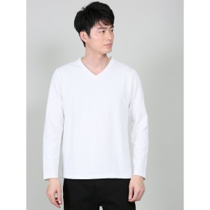 タカキュー（TAKA−Q）/ハイストレッチ ジャガードVネック長袖Tシャツ