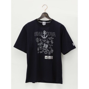 グランバック（GRAND−BACK）/【大きいサイズ】シナコバ 綿プリント クルーネック 半袖Tシャツ