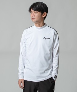 ジップファイブ（ZIP FIVE）/【Agsiel】 長袖モックネックTシャツ