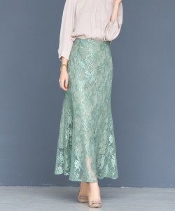 ドレスプラス（DRESS+）/チュールスカート ロングスカート くるぶし丈 マーメイド
