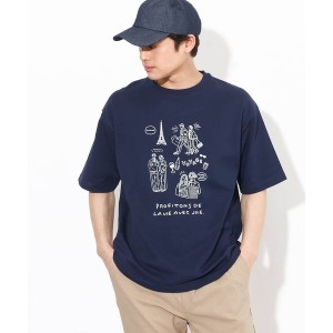 アー・ヴェ・ヴェ（a．v．v）/【ucaU×a．v．vコラボ】フロントプリントワイドシルエットTシャツ