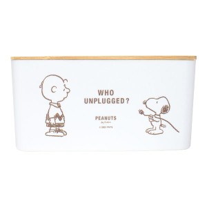 パーフェクト・ワールド・トーキョー（Perfect World Tokyo）/スヌーピー ケーブルボックス ホワイト 収納ケース インテリア SNOOPY