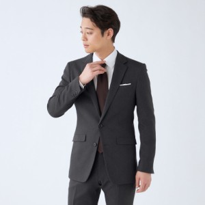 スーツセレクト（SUIT SELECT）/【SLIM TAPERED】2釦シングルスーツ ノータック チャコールグレー 無地 ウォッシャブル