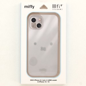 【NEW】ミッフィー（miffy）/miffy/ミッフィー　IIIIfit Clear iPhone 15/14/13 対応ケース