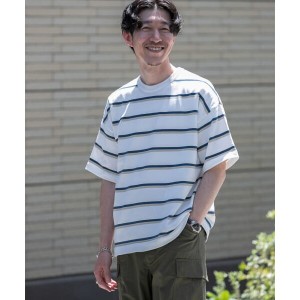 アイテムズ アーバンリサーチ/マシンウォッシャブル ボーダーニットTシャツ