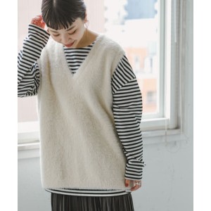 アイテムズ アーバンリサーチ（ITEMS URBAN RESEARCH）/Vネックシャギービッグベスト