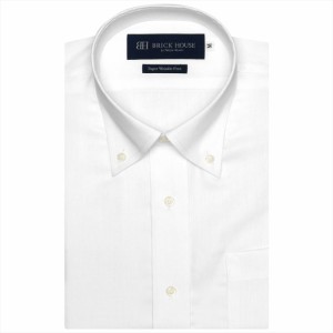 ブリックハウス（BRICKHOUSE）/【超形態安定】 ボタンダウンカラー 半袖 形態安定 ワイシャツ