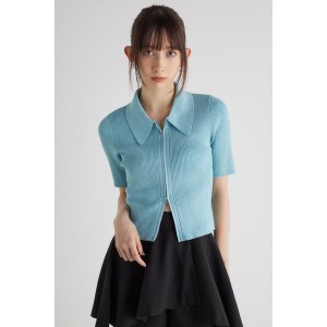 リエンダ（rienda）/【WEB限定】ZIPシャツKnit TOP