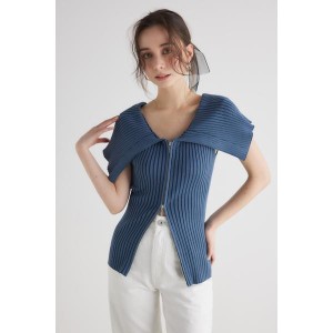 リエンダ（rienda）/BIGカラーオフショル Knit TOP