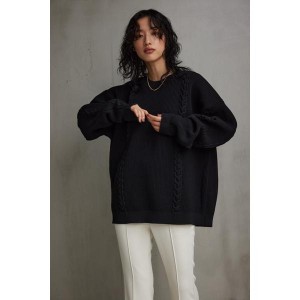 アズールバイマウジー（AZUL BY MOUSSY）/スポンディッシュケーブルニット