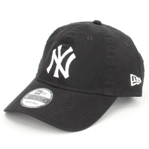 ニューエラ（NEW ERA）/9TWENTY クロスストラップ ウォッシュドコットン ニューヨーク・ヤンキース BK×WH