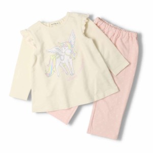 キッズフォーレ（Kids Foret）/ユニコーンプリントミニ裏毛パジャマ