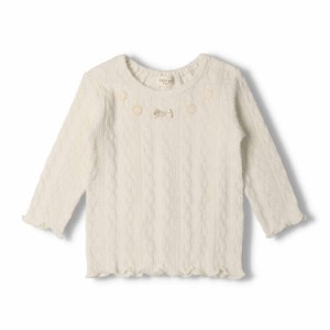 キッズズー（kid’s zoo）/お花・リボンモチーフ付き長袖Ｔシャツ