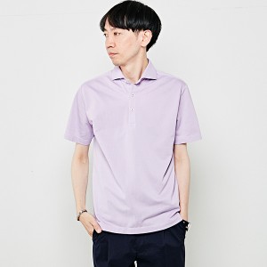 メンズメルローズ（MEN’S MELROSE）/【WEB限定】クールマックスサーフニットホリゾンタルカラーポロシャツ