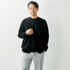 メンズメルローズ（MEN’S MELROSE）/ラビットウーリーミラノリブニットカーディガン