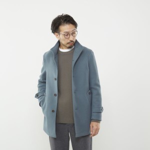 メンズメルローズ（MEN’S MELROSE）/【WEB限定】ジャージメルトンスタンドカラーコート