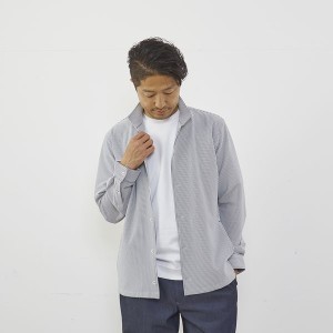 メンズメルローズ（MEN’S MELROSE）/トリコットサッカーワンピースカラーシャツブルゾン