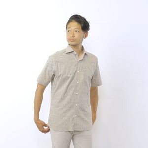 メンズメルローズ（MEN’S MELROSE）/ミラクルウェーブ半袖ワイドカラーシャツ