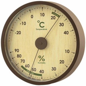 バックヤードファミリー/温度計 湿度計 おしゃれ 通販 壁掛け 卓上 温湿度計 アナログ 温度湿度計 電池不要 木目調 掛け
