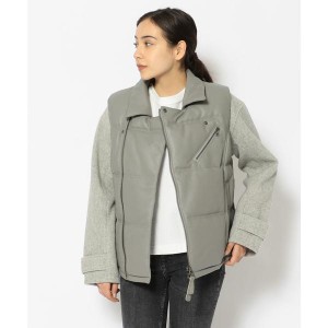 アヴィレックス（AVIREX）/WOOL COMBI LEATHER DOWN／ ウールコンビレザーダウン