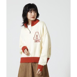 アヴィレックス（AVIREX）/COLLEGE WAPPEN KINIT TOPS／ カレッジワッペンニットトップス