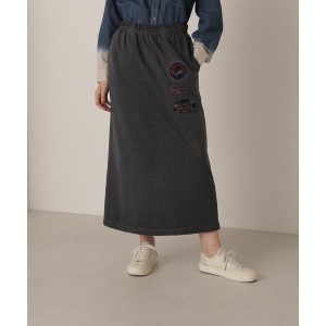 アヴィレックス（AVIREX）/FADE WASH WAPPEN SKIRT／フェイドウォッシュ ワッペンスカート