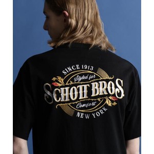 ショット（Schott）/S／S T−SHIRT ”EMBROIDERED　SCHOTT　BROS．”／刺繍Tシャツ ”ショッ