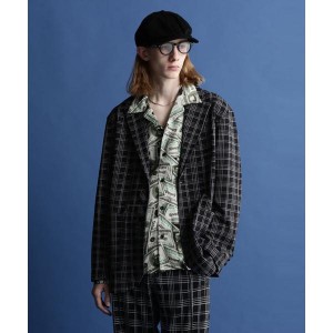 ショット（Schott）/PATTERNED JERSEY 2BUTTON JACKET／パターンジャージ 2ボタンジャケット