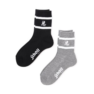 ショット（Schott）/直営限定／HIGH SOCKS STENCIL BULLDOG／ハイソックス ステンシルブルドッグ