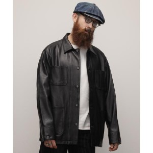 ショット（Schott）/LAMB LEATHER COVERALL JACKET／ラムレザー カバーオール ジャケット