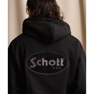 ショット（Schott）/WEB LIMITED／HOODED SWEAT OVAL CHENILLE LOGO／オーバル ロ