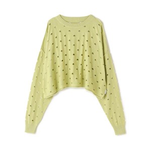 エルエイチピー（LHP）/LittleSunnyBite／リトルサニーバイト／Perforated short knit to