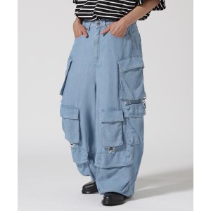 エルエイチピー（LHP）/DankeSchon／PREMIUM RELUX DENIM ICEWASH CARGOPANTS