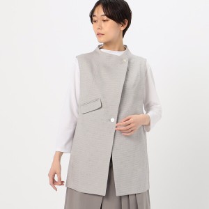 ギャバジン K．T（Gabardine K．T）/〔 +サイズ 〕 和紙混ツィード ボトルネックジレ