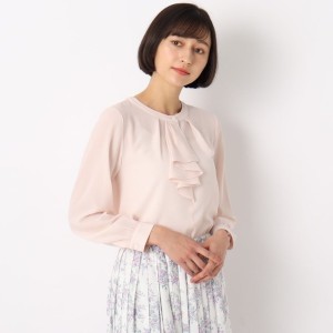 ローラ アシュレイ（LAURA ASHLEY）/【セレモニー対応洗える】ラッフルタイブラウス