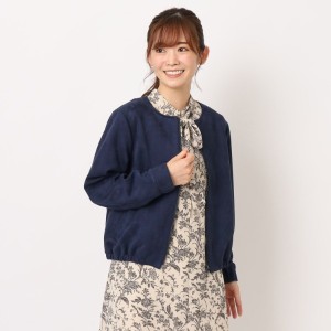 ローラ アシュレイ（LAURA ASHLEY）/【70th記念洗える】「ロイド」ノーカラースエード調ジャケット